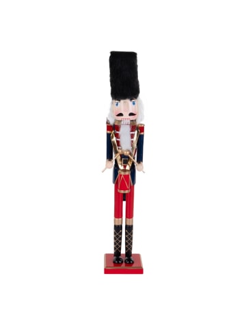 Weihnachtsfigur Nussknacker, Holz in Mehrfarben, 60 cm