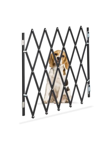 relaxdays Hundeabsperrgitter in Schwarz - (B)118 x (H)69 cm