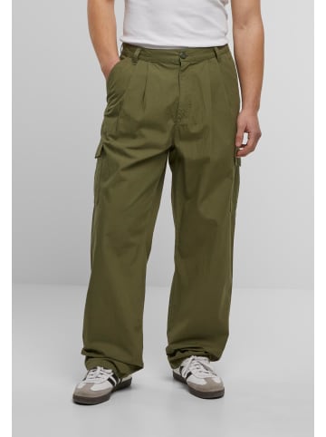 Urban Classics Urban Classics Wide Pleated Cargo Pants in lightolive