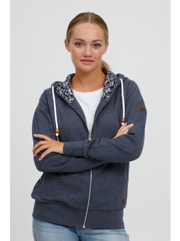 Oxmo Kapuzensweatjacke OXUlla 21800021-ME Kapuzensweatjacke mit Kordelzug in Blau