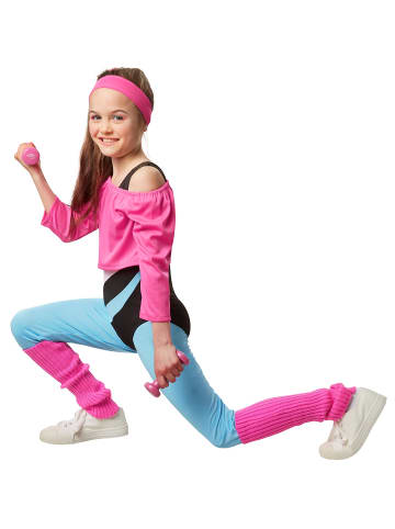 tectake Aerobic-Outfit im Stil der 80er Jahre, bunt