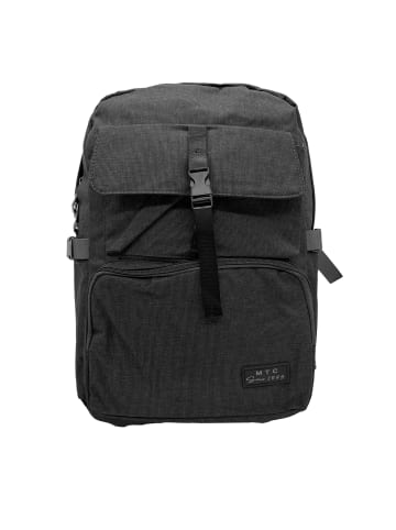 EGOMAXX Basic Backpack Stoff Rucksack Uni Daypack Nadelstreifen Design in Dunkelgrau