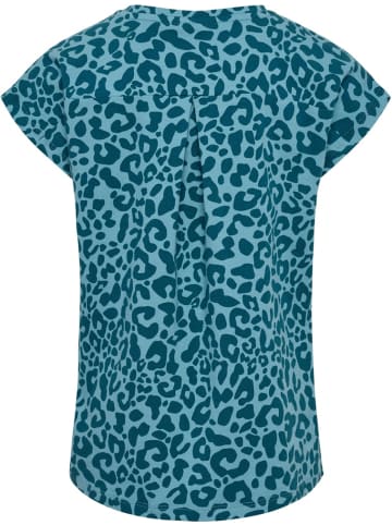 Hummel Kinder Sportshirt "Hmlflowy Aop T-Shirt S/S" in Blau