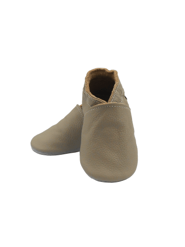 Yalion Leder-Krabbelschuhe in Hellbraun