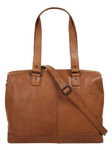 SPIKES & SPARROW Shopper LAPTOP SHOULDERBAG in cognac