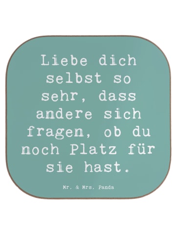 Mr. & Mrs. Panda Glasuntersetzer Spruch Selbstakzeptanz Liebe mi... in Meeresbrise