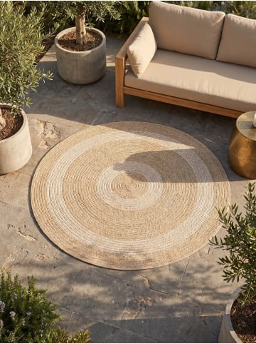 KADIMA DESIGN Teppich Outdoor Waschbar Vintage KAUNS Strapazierfähig OEKO-TEX in Beige