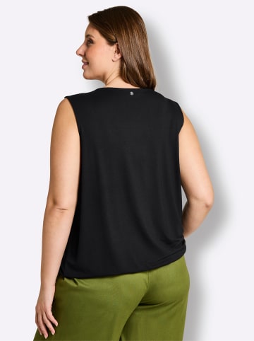 sheego Shirttop in schwarz