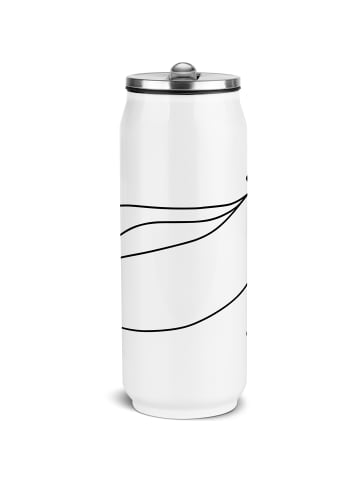 Mr. & Mrs. Panda Trinkflasche Stinktier Yoga ohne Spruch in Weiß