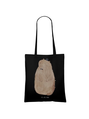 Mr. & Mrs. Panda Stoff Shopper Murmeltier ohne Spruch in Schwarz