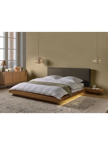 Beliani 6-tlg Doppelbett ZEN in Braun/Beige
