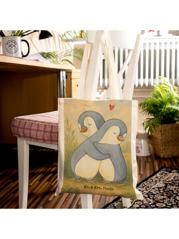 Mr. & Mrs. Panda Tote Bag Pinguine Kuscheln Design ohne Spruch in Weiß