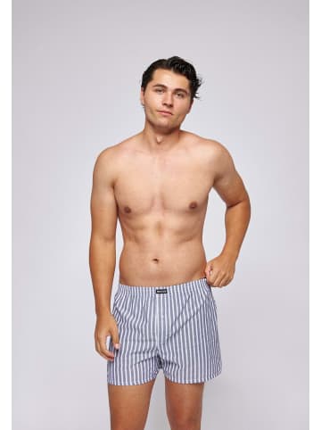 SNOCKS American Woven Boxershorts aus Bio-Baumwolle Stripe 3 Stück
