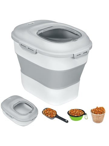 Pawhut Futterbehälter 25L Hundefutter Grau