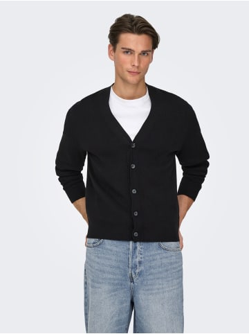 ONLY & SONS Strickjacke in Black