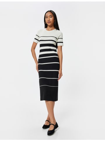 KOTON Kleid in Schwarz Gestreift