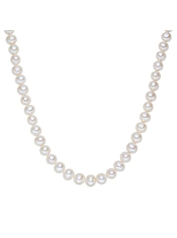 Lulu & Jane Perlen-Kette Sterling Silber Süßwasser-Zuchtperle in weiß