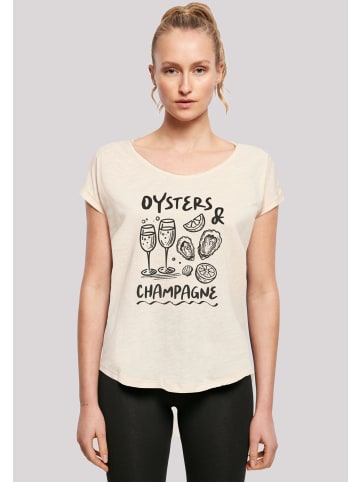 F4NT4STIC Long Cut T-Shirt Oysters And Champagne Summer in Whitesand