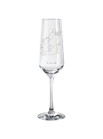 Mr. & Mrs. Panda Sektglas Fuchs Mama ohne Spruch in Transparent
