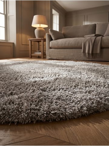 KADIMA DESIGN Teppich Hochflor Shaggy Waschbar Einfarbig SALZACH Strapazierfähig in Beige