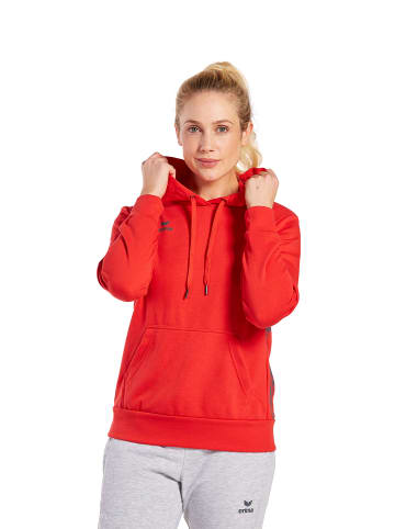 erima Damen Essential Team Kapuzensweat in rot/slate grey
