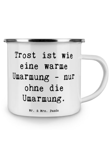 Mr. & Mrs. Panda becher emaille Spruch Trost Umarmung mit Spruch in Weiß