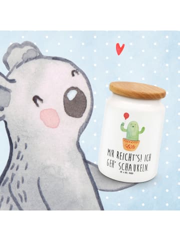 Mr. & Mrs. Panda Vorratsbehälter Kaktus Luftballon mit Spruch in Weiß