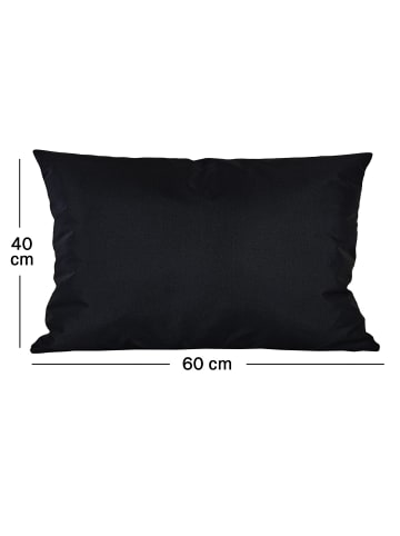 JACK 2er Set Outdoor Kissenhülle 40x60cm Uni in Schwarz