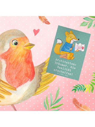 Mr. & Mrs. Panda Grußkarte Architekt Träumer mit Spruch in Meeresbrise