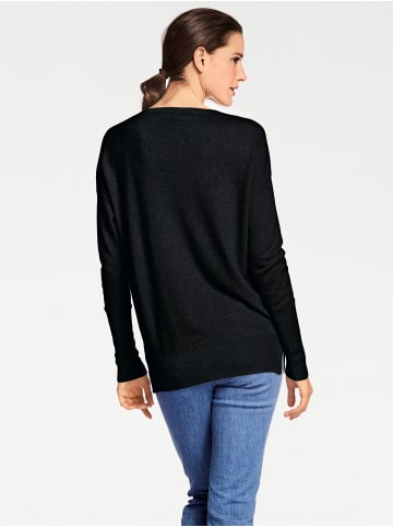 Heine V-Pullover in schwarz