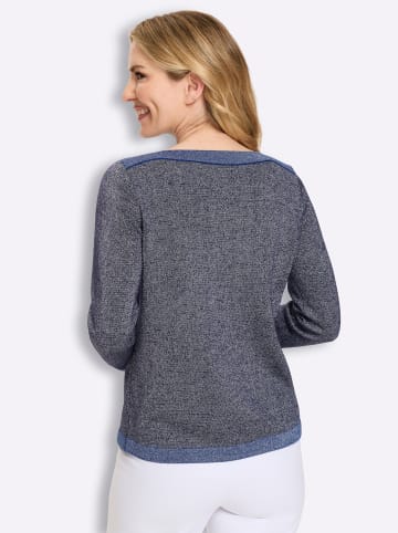 Sieh an! Langarm-Pullover in marine-royalblau
