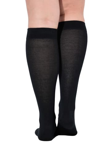 Ulla Popken Kniestrumpf in schwarz