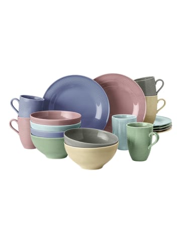 Seltmann Weiden 18er Set Frühstücks-Set Beat Color Glaze in Mixed