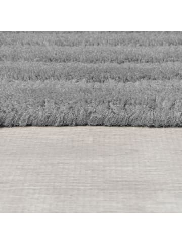 KADIMA DESIGN Wollteppich Zen Shaped Geometrisch, Wohnzimmer in Grau