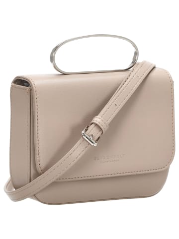 Seidenfelt SFM227 Crossbag - Umhängetasche 16 cm (black/silver) in powder taupe/silver
