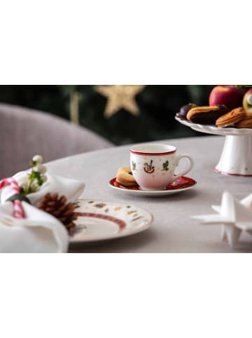 Villeroy & Boch 12er Set Espressotassen mit Untertassen Toy's Delight in Rot 70 ml in rot