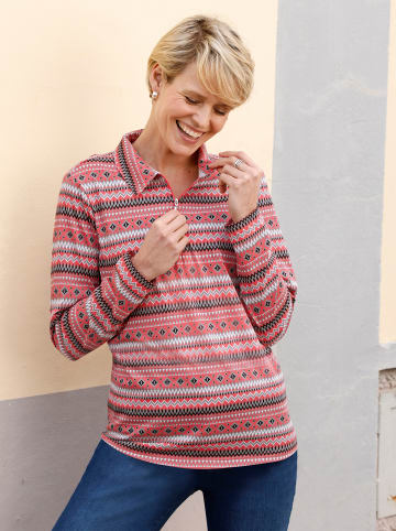 Sieh an! Langarm-Shirt in grapefruit-ecru-bedruckt