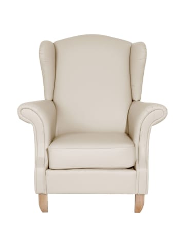 58 aufm Kessel OHRENSESSEL Katria Bezug Kunstleder Buche natur / beige