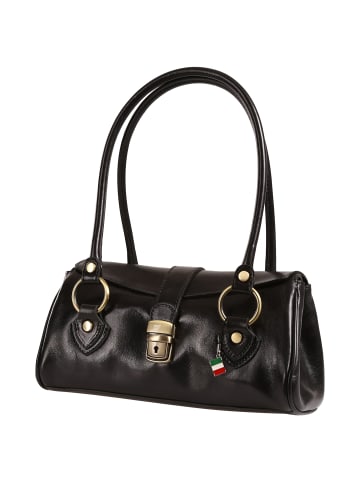 Florence Florence Schultertasche Leder schwarz ca. 29cm