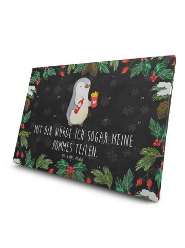 Mr. & Mrs. Panda Advents-Teekalender Pinguin Pommes mit Spruch in Kreidetafel
