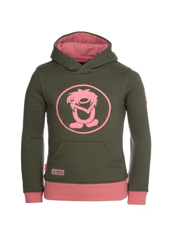 Trollkids Hoodie Pullover mit Kapuze "Troll" in Oliv/Antik-Rosa