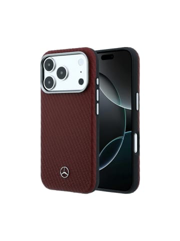 COFI 1453 Mercedes Semi Wrap Wood kompatibel mit iPhone 18 Pro und 17 in Burgunderrot