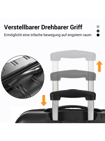 ABRIHOME Handgepäck Koffer in Schwarz