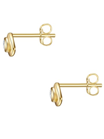 Glanzstücke München Ohrstecker Allsehendes Auge Sterling Silber Zirkonia in gelbgold