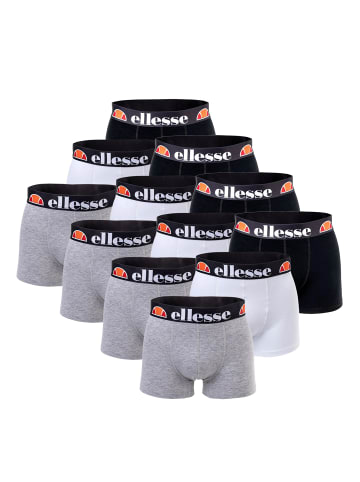 ellesse Boxershorts 12er Pack Boxers in 415 - White/Black/Grey