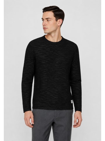 Eight2Nine Klassischer Pullover Gestrickt Rundhals Langarm in Dunkelgrau