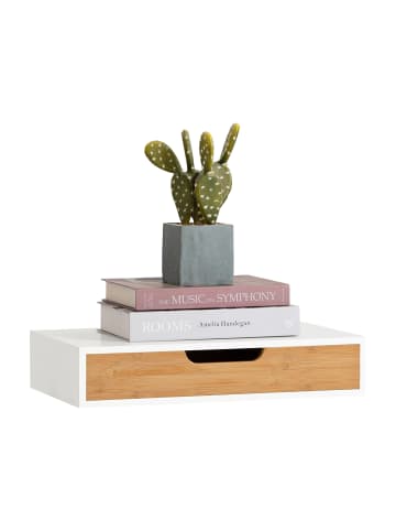 SoBuy Schweberegal in Natur - (B)40 x (H)8 x (T)24 cm