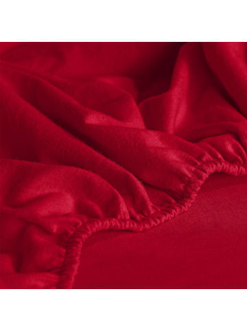 Erwin Müller Biber Spannbettlaken Garmisch in dunkelrot