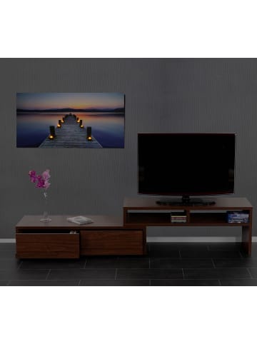 MCW LED-Bild mit Timer, 110x55cm Steg, flackernd