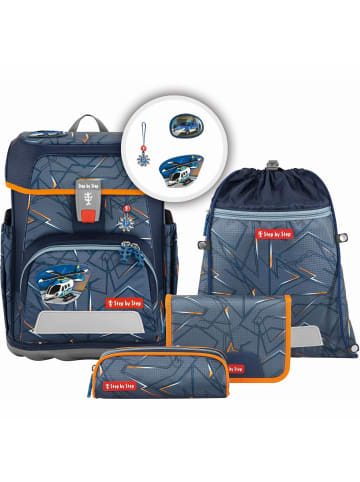 Step by Step CLOUD Schulranzen-Set Helicopter 5-tlg. in blau